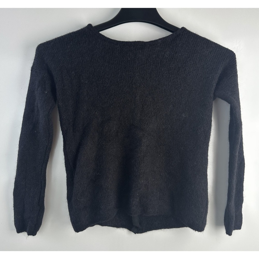Sezane Gaspard Super Kid Mohair Baby Alpaca Black Cardigan Sweater XXS Luxury - Picture 15 of 16
